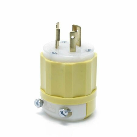 AMERICAN IMAGINATIONS 20 AMP Round Yellow 3-Wire Plug Plastic AI-36904